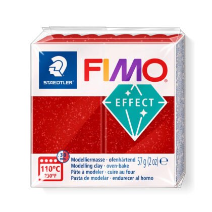 Fimo klei glitter rood 202 Lottes Place