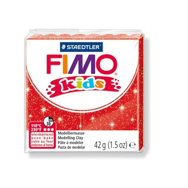 Fimo klei Kids glitter rood 212 Lottes Place
