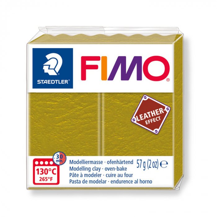 Fimo klei leather effect olijf olive 519 Lottes Place