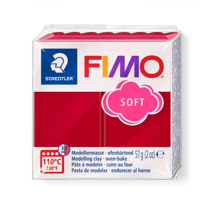 Fimo klei soft kers rood 26 Lottes Place