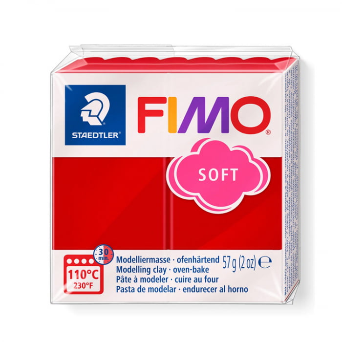 Fimo klei soft kerst rood 2 lottes place