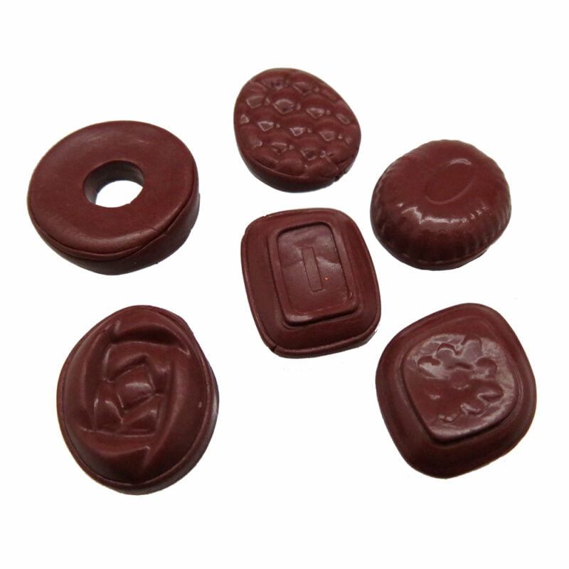 Silicone mal mini snoepjes candy bonbons chocolade voorbeeld