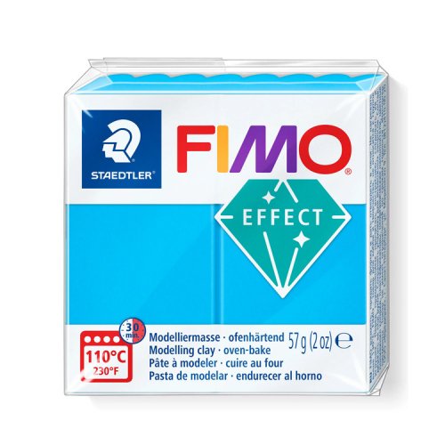 Fimo effect transparant blauw 374