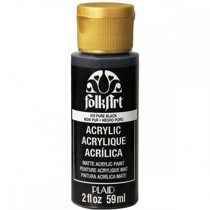 Folkart acryl verf Pure black