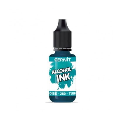 Turquoise alcohol inkt cernit